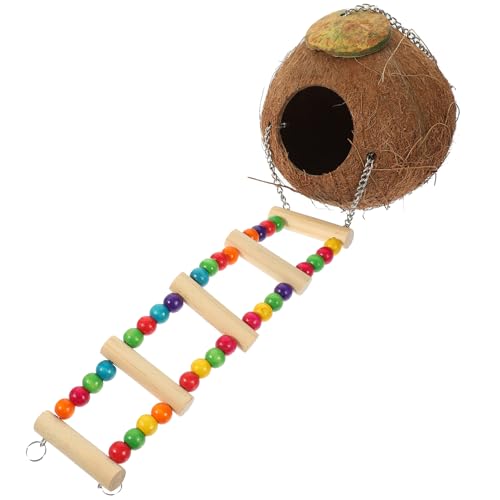 BESTonZON 1Satz Hängendes Vogelhaus aus Kokosnuss für Haustiere Schlafnest Zucht Nest für Papageien Multifunktional für Einfache Handhabung Überall BESTonZON 1Satz Hängendes Vogelhaus aus Kokosnuss für Haustiere Schlafnest Zucht Nest für Papageien Multifunktional für Einfache Handhabung Überall von BESTonZON