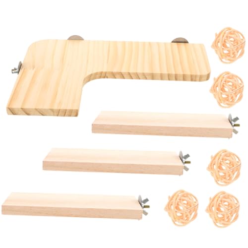 BESTonZON 1Satz Hamster Holzplattform Teiliges Kletterspielzeug für Kleine Haustiere Sicheres und Langlebiges Naturholz Fördert Bewegung und Koordination im Käfig für Hamster BESTonZON 1Satz Hamster Holzplattform Teiliges Kletterspielzeug für Kleine Haustiere Sicheres und Langlebiges Naturholz Fördert Bewegung und Koordination im Käfig für Hamster von BESTonZON