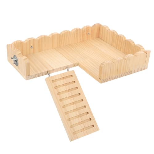 BESTonZON 1satz Plattform Und Leiter Für Meerschweinchen Und Hamster Holzspielzeug Für Kleintiere Für Käfige Und Praktisch Fördert Und Beschäftigung von BESTonZON