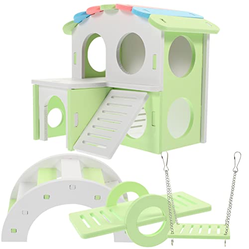BESTonZON 1Satz Hamster Teiliges Hamsterhaus mit Farbenspielplatz Wippe Brücke und Langlebig und Sicher für Kleintiere Zubehör für Hamster und Meerschweinchen BESTonZON 1Satz Hamster Teiliges Hamsterhaus mit Farbenspielplatz Wippe Brücke und Langlebig und Sicher für Kleintiere Zubehör für Hamster und Meerschweinchen von BESTonZON