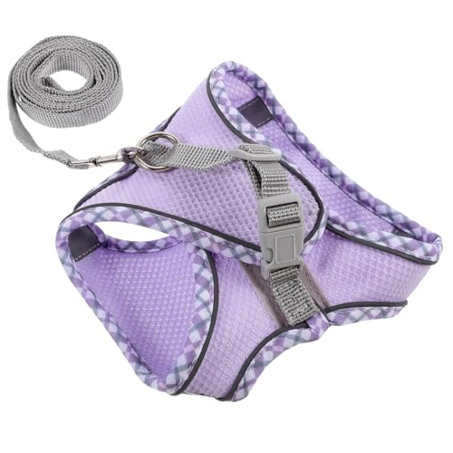 BESTonZON 1Satz Hundegeschirr Set Mit Leine Für Kleine Verstellbares Brustgeschirr Für Haustiere Sicher Und Komfortabel Xs Für Welpen Und Katzen von BESTonZON