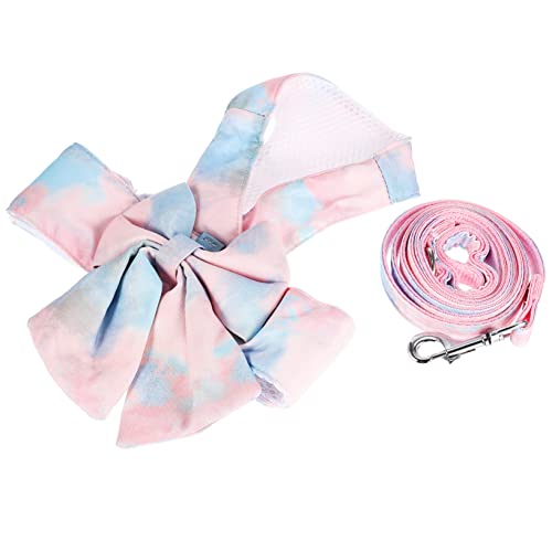 BESTonZON 1Satz Katzengeschirr Mit Leine Verstellbare Katzenleine Mit Bowknot Hautfreundlicher Outdoor Aktivitäten von BESTonZON