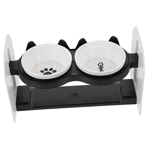 BESTonZON 1Satz Keramisches Katzennapfset Erhöhte Futterstation mit Robustem Halter für Katzen und Kleine zu Reinigen Langlebig rutschfest BESTonZON 1Satz Keramisches Katzennapfset Erhöhte Futterstation mit Robustem Halter für Katzen und Kleine zu Reinigen Langlebig rutschfest von BESTonZON