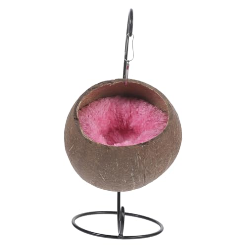 BESTonZON Hängendes Nest Für Haustiere Meerschweinchen Hängematte Mit Nestunterlage Kokosnuss Hängematte Kuscheliges Hängebett Für Kleine Haustiere Für Spielplatz Und Ruhebereich von BESTonZON