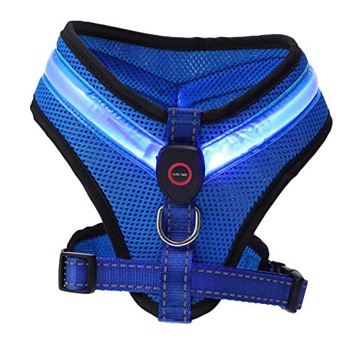 BESTonZON 1Satz Leuchtende LED Hundeweste Atmungsaktive USB Ladbare Weste für Nächtliche Bequeme Passform für Haustierbesitzer von BESTonZON