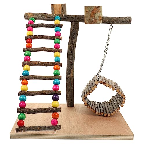 BESTonZON 1Satz Papagei Spielplatz Holzständer Robuster Vogelperch für Interaktion Tischspielzeug Training für Sittiche und Nymphensittiche Langlebig BESTonZON 1Satz Papagei Spielplatz Holzständer Robuster Vogelperch für Interaktion Tischspielzeug Training für Sittiche und Nymphensittiche Langlebig von BESTonZON