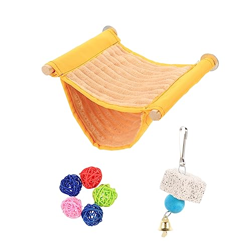 BESTonZON 1Satz Papageienhängematte Warmes Nest Für Atmungsaktive Hängematte Mit Spielbällen Bequeme Schlafumgebung Für Papageien Und Andere Haustiere von BESTonZON
