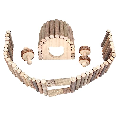 BESTonZON 1Satz Teiliges Holzspielzeug für Haustiere Kauspielzeug und Simulationszaun für Hamster Meerschweinchen und Andere Nager Umweltfreundliches Handgefertigtes Holzspielzeug BESTonZON 1Satz Teiliges Holzspielzeug für Haustiere Kauspielzeug und Simulationszaun für Hamster Meerschweinchen und Andere Nager Umweltfreundliches Handgefertigtes Holzspielzeug von BESTonZON