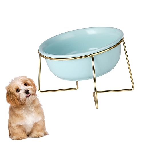 BESTonZON 1Stück Erhöhter Keramik Futternapf für Katzen und Ergonomisches Design Gesunden Fressen Rack für Haustiere die Bequem Essen von BESTonZON