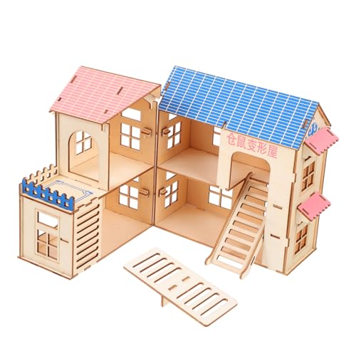 BESTonZON 1Stück Hamster Villa Aus Holz Stöckiges Kletterschloss Für Kleine Haustiere Für Hamster Meerschweinchen Und Chinchillas Fördert Bewegung Und Gesundheit BESTonZON 1Stück Hamster Villa Aus Holz Stöckiges Kletterschloss Für Kleine Haustiere Für Hamster Meerschweinchen Und Chinchillas Fördert Bewegung Und Gesundheit von BESTonZON