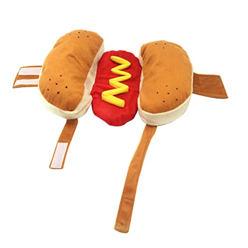 BESTonZON 1Stück Haustierkostüm Für Weihnachten Und Halloween Lustiges Hot Dog Kostüm Für Katzen Tierbekleidung Outfit Für Haustierfotos Dekorative von BESTonZON