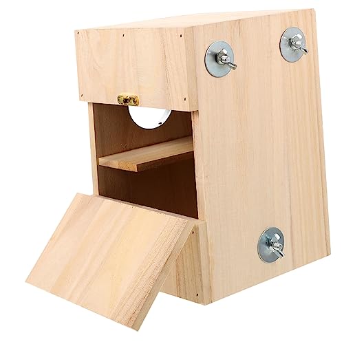 BESTonZON 1Stück Holz Vogel Brutkasten Kreative Vogelzuchtbox für Nistmaterial für Vogelhaltung und Zucht Kleines aus Holz für Garten BESTonZON 1Stück Holz Vogel Brutkasten Kreative Vogelzuchtbox für Nistmaterial für Vogelhaltung und Zucht Kleines aus Holz für Garten von BESTonZON
