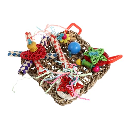 BESTonZON Papagei Schredder Spielzeug aus Buntem Ungiftigem Material Kauspielzeug für Vögel Geeignet für Sittiche und Nymphensittiche Papageienkäfig Dekoration 1 Stück BESTonZON Papagei Schredder Spielzeug aus Buntem Ungiftigem Material Kauspielzeug für Vögel Geeignet für Sittiche und Nymphensittiche Papageienkäfig Dekoration 1 Stück von BESTonZON