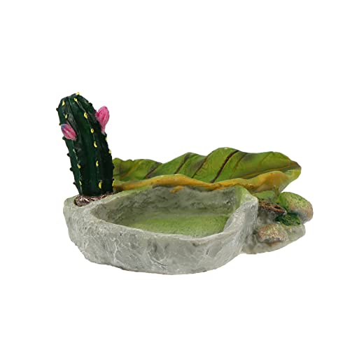 BESTonZON 1Stück Praktische Reptilienfutter Und Wasserschüssel Aus Harz Für Eidechsen Und Schildkröten Futterschale Und Tränke Für Haustiere Design Für Terrarien von BESTonZON