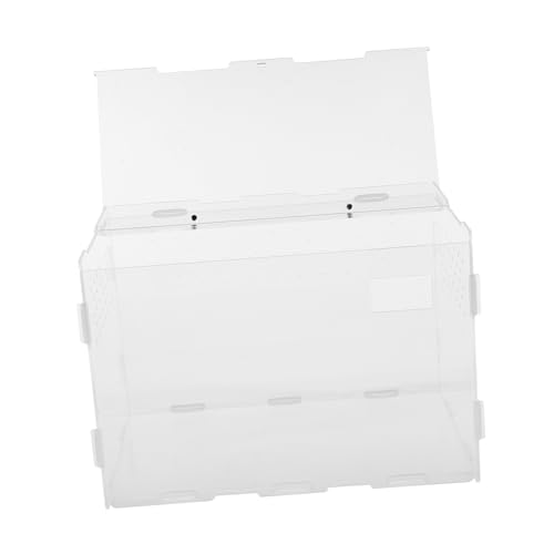 BESTonZON 1Stück Reptil Fütterungsbox Transparente Zuchtbox für Spinnen Geckos und Schlangen Einfache Pflege Langlebig für Haustiere und Lebende Futtertiere von BESTonZON