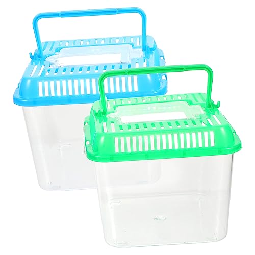 BESTonZON 1Stück Reptil Fütterungsbox für Schildkröten und Goldfische Transparentes Terrarium mit Einfachem Zugang Großem Volumen und Sicherem Design für Haustiere für Zucht von BESTonZON