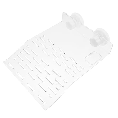 BESTonZON 1Stück Schildkröten Sonnenplattform aus Plastik für Schildkröten mit Saugnäpfen Große Rutsch Terrasse und Sonnenbaden im Aquarium Transparente von BESTonZON