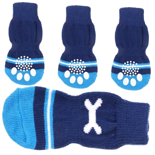 BESTonZON 2 Paare rutschfeste Hundesocken aus Baumwolle Atmungsaktive Wiederverwendbare Pfotenschützer Weiche Elastische Haustiersocken mit Modischem Muster Komfortabler Sitz für Drinnen und BESTonZON 2 Paare rutschfeste Hundesocken aus Baumwolle Atmungsaktive Wiederverwendbare Pfotenschützer Weiche Elastische Haustiersocken mit Modischem Muster Komfortabler Sitz für Drinnen und von BESTonZON