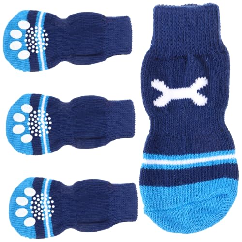 BESTonZON 2 Paare rutschfeste Hundesocken aus Baumwolle Warm Bequem für Kleine Hunde Wie Schützend gegen Kälte im Winter Modisch mit Niedlichem Muster Praktische Pfotenschoner BESTonZON 2 Paare rutschfeste Hundesocken aus Baumwolle Warm Bequem für Kleine Hunde Wie Schützend gegen Kälte im Winter Modisch mit Niedlichem Muster Praktische Pfotenschoner von BESTonZON