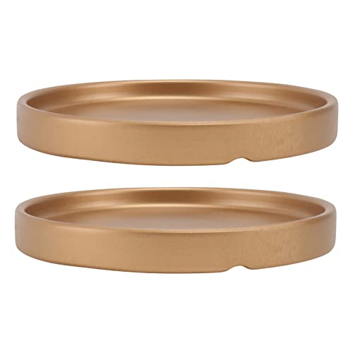 BESTonZON 2 STÜCK Keramik Blumentopf Untersetzer Robuste Tropfschalen für Garten und Balkon Gold für Pflanzenpflege und Schutz von Oberflächen BESTonZON 2 STÜCK Keramik Blumentopf Untersetzer Robuste Tropfschalen für Garten und Balkon Gold für Pflanzenpflege und Schutz von Oberflächen von BESTonZON