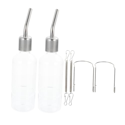 BESTonZON 2 STÜCK Nager Trinkflasche aus Hochwertigem Kunststoff und Edelstahl Auslaufsichere Wasserflasche für Kaninchen Meerschweinchen Chinchillas mit Transparentem Design und Einfachem BESTonZON 2 STÜCK Nager Trinkflasche aus Hochwertigem Kunststoff und Edelstahl Auslaufsichere Wasserflasche für Kaninchen Meerschweinchen Chinchillas mit Transparentem Design und Einfachem von BESTonZON