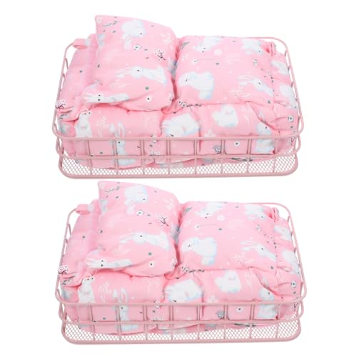 BESTonZON 2 Sätze Teiliges Kleintier Hängematten mit Metallrahmen Warmes und Komfortables Hamsterbett für Käfig Geeignet für Meerschweinchen Hamster und Kleine Nager Einfach zu Befestigen von BESTonZON