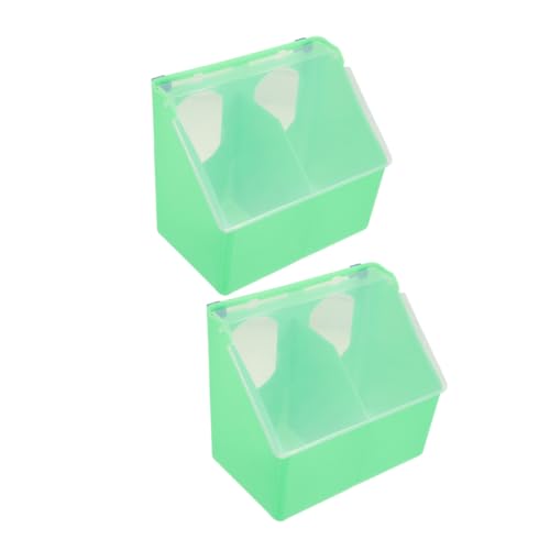 BESTonZON 2 Stck Tauben Futter Wasserspender aus Robustem Abs mit Doppelöffnung und Deckel Multifunktionale Hängebox für Tauben Papageien Wachteln Futter Wasser Sand Gesundheitsbehälter von BESTonZON