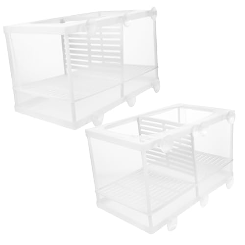 BESTonZON 2 Stück Aquarium Fischzuchtbox mit Saugnäpfen Isolationsnetz für Fischbrut und Garnelen Trennwand für Sicheres Aufzuchten im Aquarium BESTonZON 2 Stück Aquarium Fischzuchtbox mit Saugnäpfen Isolationsnetz für Fischbrut und Garnelen Trennwand für Sicheres Aufzuchten im Aquarium von BESTonZON