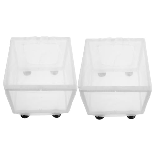 BESTonZON 2 Stück Aquarium Zuchtbox mit Netz Transparente Fisch Aufzuchtbox für Sichere Isolation und Wasserzirkulation Geeignet für Garnelen und Jungfische im Fischbecken von BESTonZON