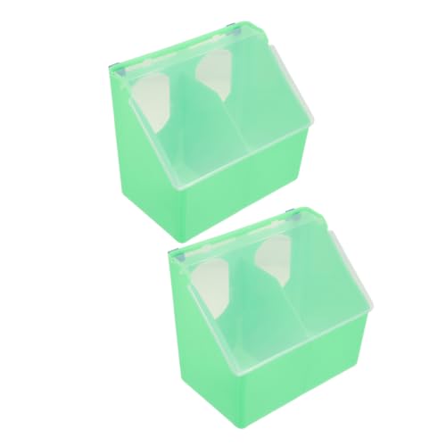 BESTonZON 2 Stück Box Futterbox für Tauben Wachtel-Feeder Feste Halterung für Taubenfuttermittel Wasserspender für Insekten aus Kunststoff Taubenfuttertrog Abs Light Green von BESTonZON