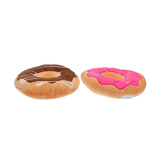 BESTonZON 2 Stück Donut Plüschspielzeug Zähne Beißspielzeug für Welpen Haustier kauen Plüschtier für Hund stachelig Kauspielzeug für Hunde Haustier PP Baumwolle BESTonZON 2 Stück Donut Plüschspielzeug Zähne Beißspielzeug für Welpen Haustier kauen Plüschtier für Hund stachelig Kauspielzeug für Hunde Haustier PP Baumwolle von BESTonZON