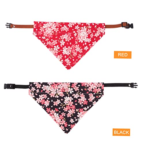 BESTonZON 2 Stück Dreieckstuch für Haustiere farbig Welpe Bandanas Kragen Hunde-Lätzchen-Schal tierische bescherung pet Supplies Katzenhalstuch Hundehalstuch Hundelätzchen Hundehalsband von BESTonZON