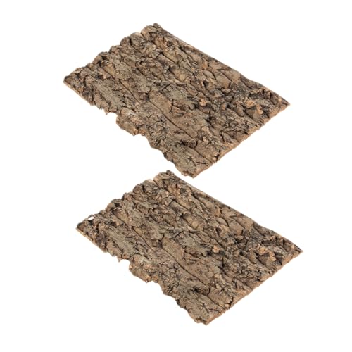 BESTonZON 2 Stück Fütterungsbox Zubehör Für Geckobecken Zubehör Für Terrarien Hintergrund des Reptiliengeheges Kleines Terrariendekor Reptilienhintergrundbrett Light Brown Rinde BESTonZON 2 Stück Fütterungsbox Zubehör Für Geckobecken Zubehör Für Terrarien Hintergrund des Reptiliengeheges Kleines Terrariendekor Reptilienhintergrundbrett Light Brown Rinde von BESTonZON