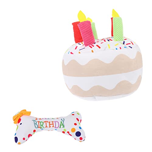 BESTonZON 2 Stück Geburtstagskuchen Haustier Kauspielzeug Gefülltes Hundespielzeug Hunde Backenzahn Spiel Für Party Hundespielzeug In Knochenform Kleine Hundewelpen Hunde BESTonZON 2 Stück Geburtstagskuchen Haustier Kauspielzeug Gefülltes Hundespielzeug Hunde Backenzahn Spiel Für Party Hundespielzeug In Knochenform Kleine Hundewelpen Hunde von BESTonZON