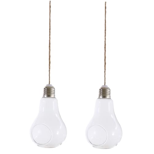 BESTonZON 2 Stück Hängende Glas vasen in Glühbirnen Form Hydroponisches Terrarium Pflanzgefäß Weiß Borosilikat Glas Dekoration für Zuhause Büro Schlafzimmer BESTonZON 2 Stück Hängende Glas vasen in Glühbirnen Form Hydroponisches Terrarium Pflanzgefäß Weiß Borosilikat Glas Dekoration für Zuhause Büro Schlafzimmer von BESTonZON