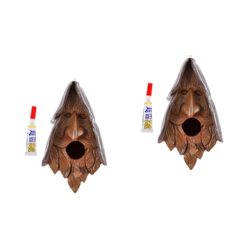 BESTonZON 2 Stück Hängendes Vogelfutterhaus Resin Robustes Vogelhaus für Garten mit Einfacher und Attraktiver Dekoration für Vogelbeobachtung im Freien BESTonZON 2 Stück Hängendes Vogelfutterhaus Resin Robustes Vogelhaus für Garten mit Einfacher und Attraktiver Dekoration für Vogelbeobachtung im Freien von BESTonZON