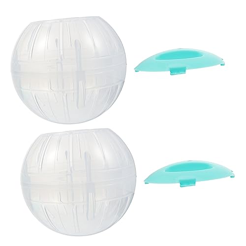 BESTonZON 2 Stück Hamster Laufkugel Transparent Blau Geräuscharm Hamster Kugel für Zwerghamster und Kleine Nager Trainings und Spielball für Haustiere Wie Mäuse und Igel BESTonZON 2 Stück Hamster Laufkugel Transparent Blau Geräuscharm Hamster Kugel für Zwerghamster und Kleine Nager Trainings und Spielball für Haustiere Wie Mäuse und Igel von BESTonZON