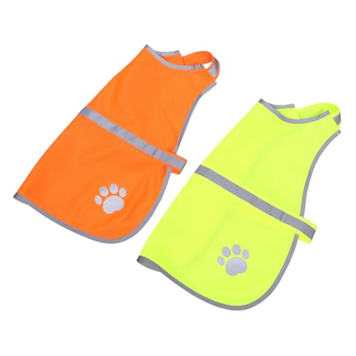 BESTonZON 2 Stück Haustier Nachtweste Reflektierende Haustierweste Haustier Reflektorweste Hunde Outdoor Sicherheitsweste Nachtspaziergang Hundeweste Gut Sichtbare Hundejacke Weste von BESTonZON