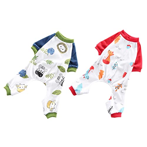 BESTonZON 2 Stück Heimkleidung Für Haustiere Hündchen Haustierkleidung Für Hunde Party Hundekleidung Haustier Vier Fuß Pyjama Schlafen Hundepyjama Dehnbar Hunde Katzen Pyjamas Groß Baumwolle BESTonZON 2 Stück Heimkleidung Für Haustiere Hündchen Haustierkleidung Für Hunde Party Hundekleidung Haustier Vier Fuß Pyjama Schlafen Hundepyjama Dehnbar Hunde Katzen Pyjamas Groß Baumwolle von BESTonZON