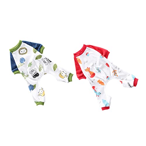 BESTonZON 2 Stück Heimkleidung für Haustiere hundeoverall hundeschlafanzüge hundeausstattung hundekleider Dog Clothes weicher hundepyjama Party Größe Welpen-Pyjama Haustierkleidung Baumwolle BESTonZON 2 Stück Heimkleidung für Haustiere hundeoverall hundeschlafanzüge hundeausstattung hundekleider Dog Clothes weicher hundepyjama Party Größe Welpen-Pyjama Haustierkleidung Baumwolle von BESTonZON