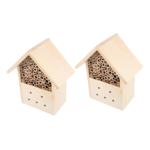 BESTonZON 2 Stück Holz Insektenhotel für Bienen und Hängendes Bienenhaus für Gartenpflege Sicheres Habitat und Schutz aus Hochwertigem Holz Gefertigt Aufzuhängen BESTonZON 2 Stück Holz Insektenhotel für Bienen und Hängendes Bienenhaus für Gartenpflege Sicheres Habitat und Schutz aus Hochwertigem Holz Gefertigt Aufzuhängen von BESTonZON