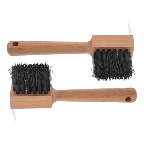 BESTonZON 2stücke Hufbürste Mit Holzgriff Multifunktionales Reinigungswerkzeug Für Pferde Und Nutztiere Für Tägliche Hufpflege Und von BESTonZON