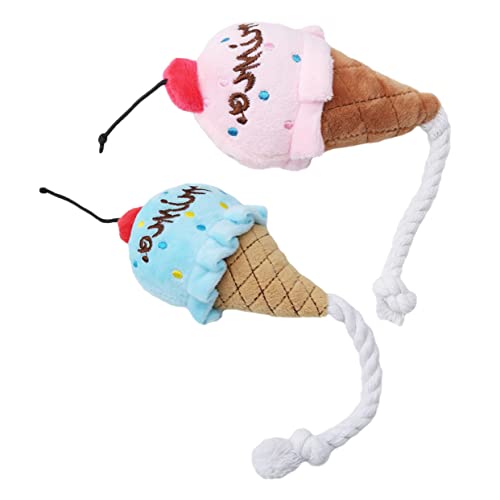 BESTonZON 2 Stück Hund Plüsch knuddelig Hundeeis Creme Haustier pummeluff Kuscheltier beschwertes Kuscheltier quietschendes Quietschspielzeug für Hunde PP Baumwolle BESTonZON 2 Stück Hund Plüsch knuddelig Hundeeis Creme Haustier pummeluff Kuscheltier beschwertes Kuscheltier quietschendes Quietschspielzeug für Hunde PP Baumwolle von BESTonZON