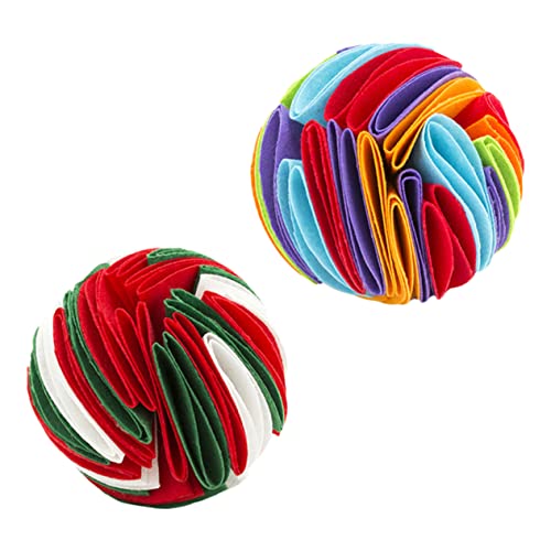 BESTonZON 2 Stück Hundeschnüffelspielzeug aus Filz Interaktiver Futterball zur Langsamen Fütterung Geruchsaktive Beschäftigung für Hunde Stressreduzierend und Langlebig BESTonZON 2 Stück Hundeschnüffelspielzeug aus Filz Interaktiver Futterball zur Langsamen Fütterung Geruchsaktive Beschäftigung für Hunde Stressreduzierend und Langlebig von BESTonZON