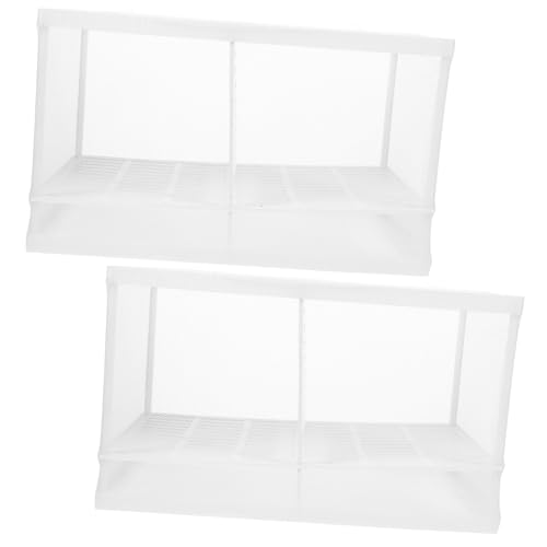 BESTonZON 2stücke Aquarium Fisch Brutkasten Isolator Box Fischzucht Netz Für Neugeborene Schutz Vor Aggressiven Fischen von BESTonZON