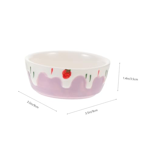 BESTonZON 2 Stück Keramik Futternapf für Kleintiere Tiefes Design rutschfest Napf für Hamster Meerschweinchen Kaninchen Eichhörnchen Geeignet aus Sicherem Material für Futter und Wasser von BESTonZON