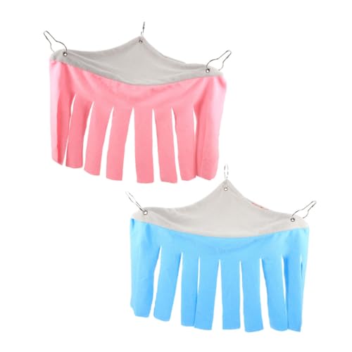 BESTonZON 2 Stück Kleintier Hängematte Triangular Hideaway für Meerschweinchen Hamster und Kaninchen Perfektes Versteck für und Entspannung Pflegeleicht und Vielseitig Einsetzbar von BESTonZON