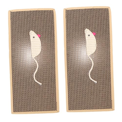 BESTonZON 2 Stück Krallenschleifspielzeug für Katzen Kratzen Unterlage Kratzer kräuseln Pads katzenbedarf katzenkratzmatte Pfote Boden Kratzpad dekoratives Kratzbrett Wellpapier Dark Brown BESTonZON 2 Stück Krallenschleifspielzeug für Katzen Kratzen Unterlage Kratzer kräuseln Pads katzenbedarf katzenkratzmatte Pfote Boden Kratzpad dekoratives Kratzbrett Wellpapier Dark Brown von BESTonZON
