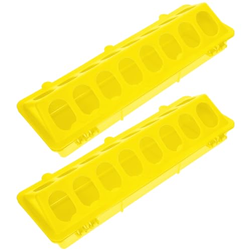 BESTonZON 2 Stück Kunststoff Futtertröge für Tauben Automatischer Futterspender Langlebig und Hygienisch für Vögel Nymphensittiche und Andere Kleintiere von BESTonZON