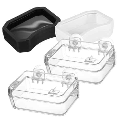 BESTonZON 2 Stück Reptilien Futter Wasserschale Klein Transparente Futterschale mit Starkem Saugnapf Trinknapf für Chamäleon Echsen Geckos Geeignet für Terrarien Lebensmittelechter Abs BESTonZON 2 Stück Reptilien Futter Wasserschale Klein Transparente Futterschale mit Starkem Saugnapf Trinknapf für Chamäleon Echsen Geckos Geeignet für Terrarien Lebensmittelechter Abs von BESTonZON